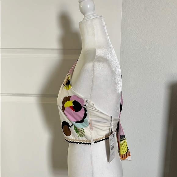 NWT Zara Floral One Shoulder Top Size Small - Picture 6 of 8